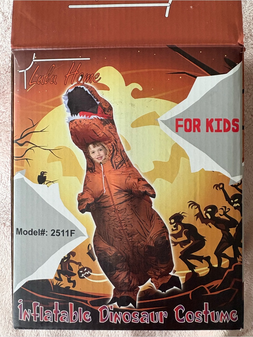 Source Unknown Inflatable Dinosaur Costume - Brown